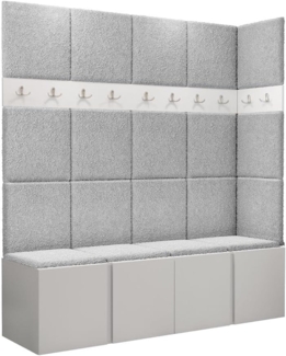 Garderoben-Set Monati II, Weiß, Farbe: Abriamo 06