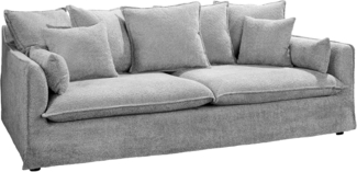 riess-ambiente 3-Sitzer HEAVEN 210cm grau · Hussensofa inkl. Kissen und abnehmbaren Bezug, Einzelartikel 1 Teile, Wohnzimmer-Couch · Bouclé-Bezug · Federkern-Polsterung · Landhausstil