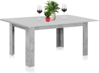 Shally Dogan Ausziehbarer Esstisch Grau von 110x70 cm bis 150x70 cm, modernes Design, ausziehbar, platzsparend, ideal für Esszimmer, Wohnzimmer, Küche, Inneneinrichtung, (Beton)
