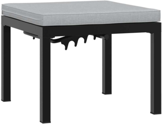 vidaXL Gartenhocker mit Kissen Schwarz Pulverbeschichteter Stahl 4008567