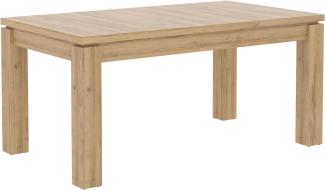 FORTE Havanna Esstisch ausziehbar, Holzwerkstoff, Alteiche, B x H x T: 160,4÷206,4 x 76,1 x 90,4 cm