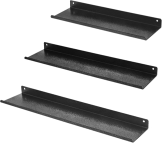 Uten Wandregal aus Metall, Schweberegal 3er Set,Länge 40/35/30 cm, Regale für Wände, für Dekos, Wohnzimmer, Badezimmer, Küche