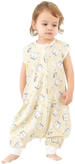 Chilsuessy Baby Schlafsack Kleinkinder Ärmellos Sommerschlafsack 100% Baumwolle 0.5 Tog Sommer Schlafanzug Schlafsäcke Decke Sleeping Bag, Katze, M/Koerpergroesse 80-90cm