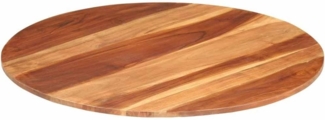 vidaXL Tischplatte Massivholz Palisander Rund 15-16 mm 80 cm 285971
