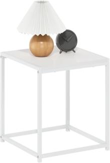 Furinno Camnus Modern Living Beistelltisch, Solides Weiß/Weiß
