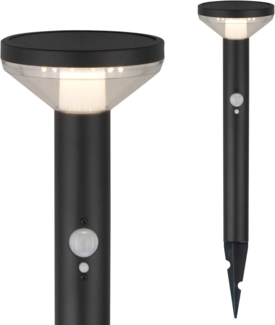 Maclean LED Solarleuchte MCE465 LED-Leuchte mit Sensor 3 Modi, Neutralweiß, Solar Gartenleuchte mit Erdspieß