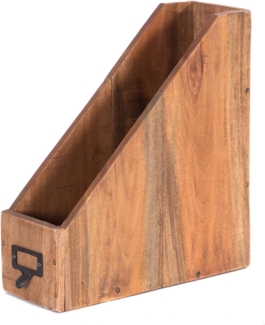 DESIGN DELIGHTS Aufbewahrungsbox STEHSAMMLER "NOTA", Altholz massiv Holz, 30 cm, Stehordner