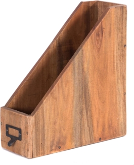 DESIGN DELIGHTS Aufbewahrungsbox STEHSAMMLER "NOTA", Altholz massiv Holz, 30 cm, Stehordner