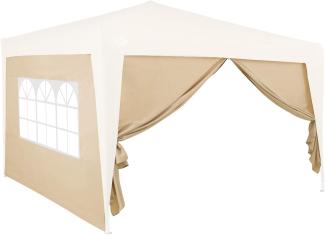 DEUBA Seitenwände Pavillon 3x6 m Capri Faltpavillon Partyzelt Gartenzelt Seitenteile creme Polyester