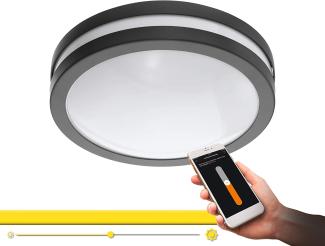 Smart LED Wand-und Deckenleuchte, Stahl verzinkt, 26 cm