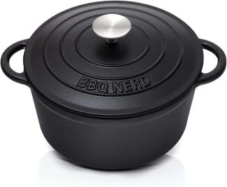 BBQ-Nerd Bräter mit Deckel Guss-emailliert 4L