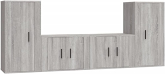 vidaXL 4-tlg. TV-Schrank-Set Grau Sonoma Holzwerkstoff 3188556