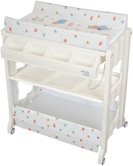 ib style® ISA Bade- Wickelkombination | Mobiler Wickeltisch | Rollbar | versch. Designs | MY LITTLE FARM COLOR