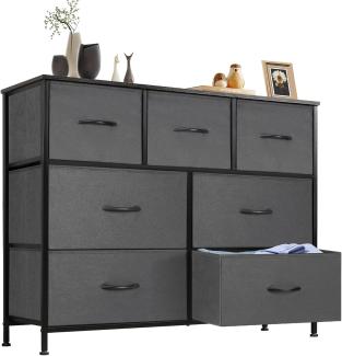 DUMOS Kommode mit Schubladen - kommoden & Sideboards für Schlafzimmer Geeignet, Komodenschrank mit 7 Schubladen, Stoffkommode mit Stabilem Stahlrahmen, Ideal für Schlafzimmer, Wohnzimmer