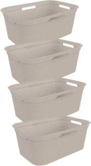 ROTHO Wäschekorb Brisen 4er-Set Wäschekorb 40l (Wäschekorbset, 4er-Set), Luftzirkulation innerhalb der Wäschebox