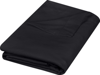 Utopia Bedding - Bettlaken Ohne Gummizug 259x266 cm / 150x200 cm - Flaches Laken Weich Gebürstete Mikrofaser - Schwarz