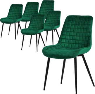ML-DESIGN Stuhl Esszimmerstühle mit Rückenlehne moderne Design Lounge Küchenstühle (6 St), Polsterstuhl Esstischstühle 6er Set Küchenstuhl Samt