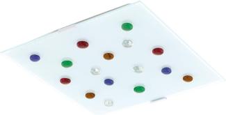 Design LED Deckenleuchte mit bunten Glassteinen SANTIAGO 1