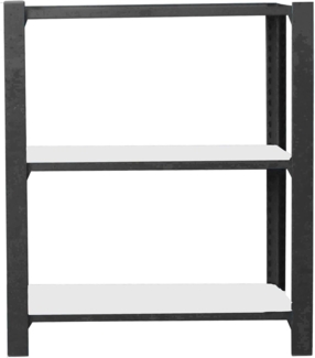 SimonRack Officlick Bücherregal, 1000 x 900 x 300 mm, 3 Ebenen, Holzablagen, Industriestil, Anthrazit/Weiß