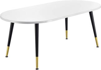 Couchtisch Fontana 47 x 120 x 60 cm Eichenoptik Weiß en. casa