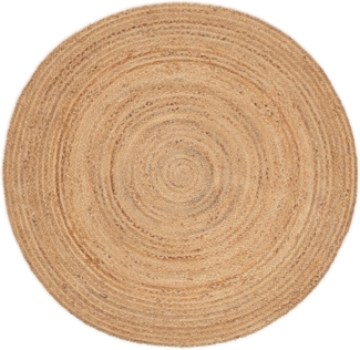 carpetfine Teppich Nele Juteteppich Naturfaser, rund, Höhe: 6 mm, geflochtener Wendeteppich aus 100%Jute, in rund und oval, viele Größen