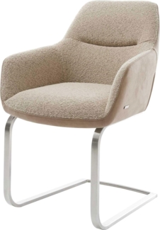 Freischwinger Pejo-Flex Materialmix Schlamm Freischwinger flach Edelstahl Taschenfederkern