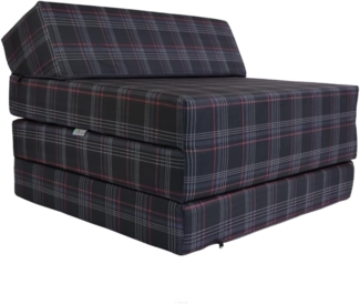 Klappmatratze Klappmatratze Gästematratze Kopfteil VW GTI Muster 200 x 70 x 10 cm Bezug, FORTISLINE, 10 cm hoch, (Set), Bezug Waschbar