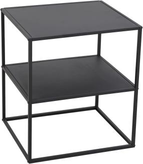 SVITA Beistelltisch Nachttisch Sofatisch eckig Industrial Style Metall Schwarz