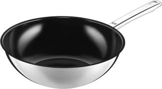 Silit Wuhan Wokpfanne Induktion 28 cm, Wok Edelstahl beschichtet, Wok Induktion, backofenfest