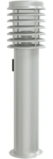 vidaXL Wegeleuchte mit Steckdose Silbern 60 cm Edelstahl 4006373