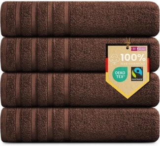 B!HOME Handtücher Set Saunatücher, Duschtücher, Gästehandtücher 100% Baumwolle, (Spar-Set, 4-St), flauschig saugfähig Frottee weich