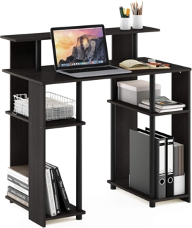 Furinno JAYA Computer-Schreibtisch in schlichtem Design, holz, Nussbaum, 47. 75x47. 75x90. 17 cm