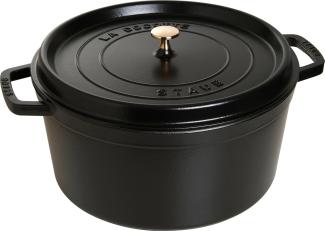 Staub La Cocotte Cocotte 34 cm, rund, Schwarz, Gusseisen