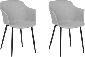 Esszimmerstuhl 2er Set ELIM Hellgrau