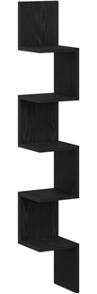 vidaXL Wand-Eckregal Schwarz Eiche 20 x 20 x 127,5 cm Holzwerkstoff 862656