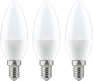 Paulmann LED-Leuchtmittel Kerze 4W E14 230V Warmweiß 3er-Pack, E14, 3 St, Warmweiß, 2700 Kelvin
