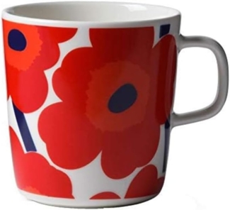 Marimekko Tasse Becher Oiva Unika Rot-Weiß (Groß)