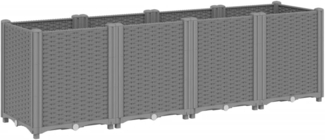 vidaXL Pflanzkübel Hellgrau 160x40x53 cm PP 367857