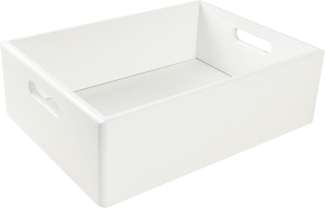 Creative Deco Holzkiste XXL Obstkiste Korb 40x30x13cm (1cm) mit Griffen ohne Deckel, mit Griffen, ohne Deckel