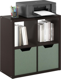 Furinno Dekorativer Würfel-Organizer, 4 Würfel, dunkle Eiche