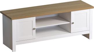 Amazon-Marke - Movian TV-Schrank, 2 Türen, 128 x 39 x 49 cm, Weiß