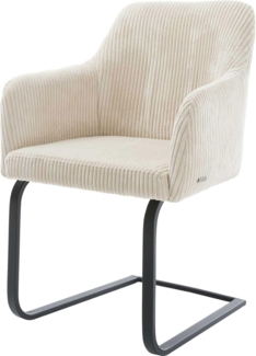 Freischwinger Greg-Flex Cord Beige Freischwinger flach Schwarz Taschenfederkern