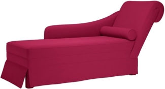 vidaXL Chaiselongue mit Nackenrolle und Rechter Armlehne Weinrot Samt 4009786