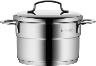 WMF Mini Kochtopf klein 14cm, Metalldeckel, Fleischtopf Induktion 1,3l, Cromargan Edelstahl, stapelbar, für kleine Portionen, Singlehaushalt