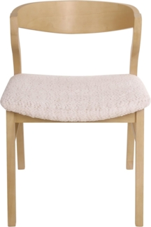 Esszimmerstuhl 2er Set MAROA Holz Helles Beige