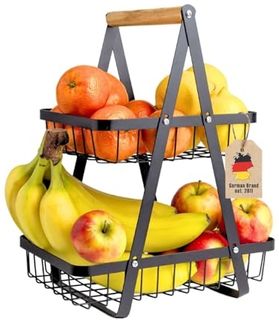 Intirilife Obstschale, Metall, (1-tlg), Obstkorb Etagere Obstschalenhalter Aufbewahrungskorb Organizer Regal