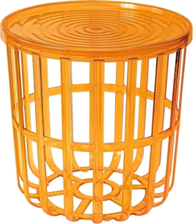 BranQ - Home essential, Designer-, funktionaler und moderner Kaffeetisch Zen, aus hochwertigem BPA-freiem ABS-Kunststoff, mit abnehmbarem Bezug, Bernstein