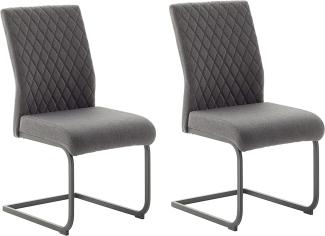 2 x Stuhl Asti anthrazit Freischwinger Aqua Resistant