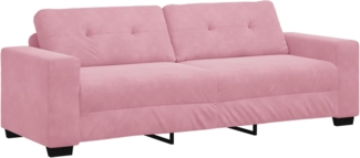 vidaXL Sofa Sofa 3-Sitzer Rosa 180 cm Samt, 1 Teile