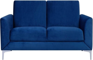 2-Sitzer Sofa Samtstoff marineblau FENES